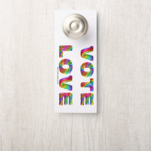 SlipperyJoe vote love equality rainbow-colored fur Door Hanger