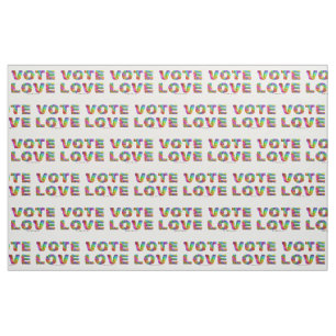 SlipperyJoe vote love equality rainbow-colored fur Fabric