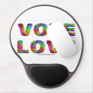 SlipperyJoe vote love equality rainbow-colored fur Gel Mouse Pad