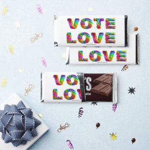 SlipperyJoe vote love equality rainbow-colored fur Hershey Bar Favors