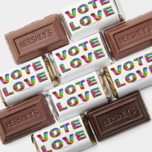 SlipperyJoe vote love equality rainbow-colored fur Hershey's Miniatures