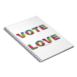 SlipperyJoe vote love equality rainbow-colored fur Notebook