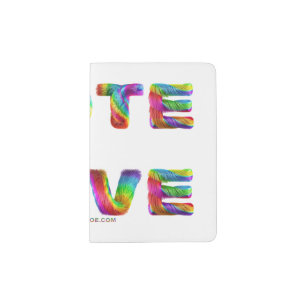 SlipperyJoe vote love equality rainbow-colored fur Passport Holder