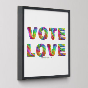 SlipperyJoe vote love equality rainbow-colored fur Peel And Stick Photo Tile