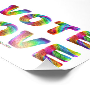 SlipperyJoe vote love equality rainbow-colored fur Photo Print