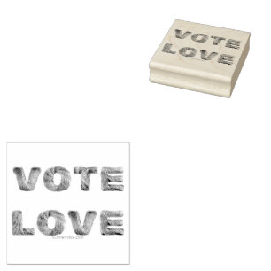 SlipperyJoe vote love equality rainbow-colored fur Rubber Stamp