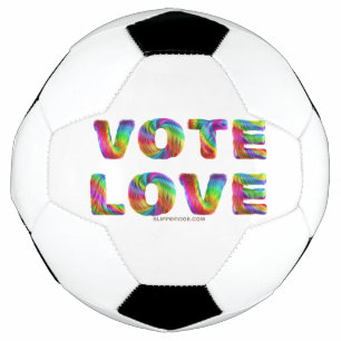 SlipperyJoe vote love equality rainbow-colored fur Soccer Ball