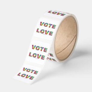 SlipperyJoe vote love equality rainbow-colored fur Square Sticker