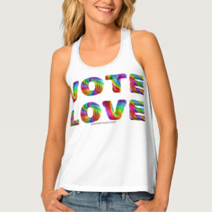 SlipperyJoe vote love equality rainbow-colored fur Tank Top