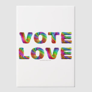 SlipperyJoe vote love equality rainbow-colored fur Vellum Invitations