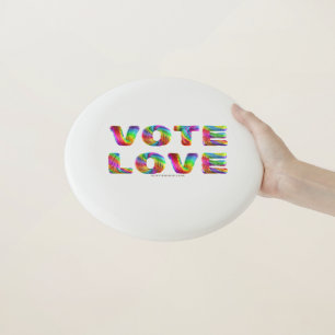 SlipperyJoe vote love equality rainbow-colored fur Wham-O Frisbee