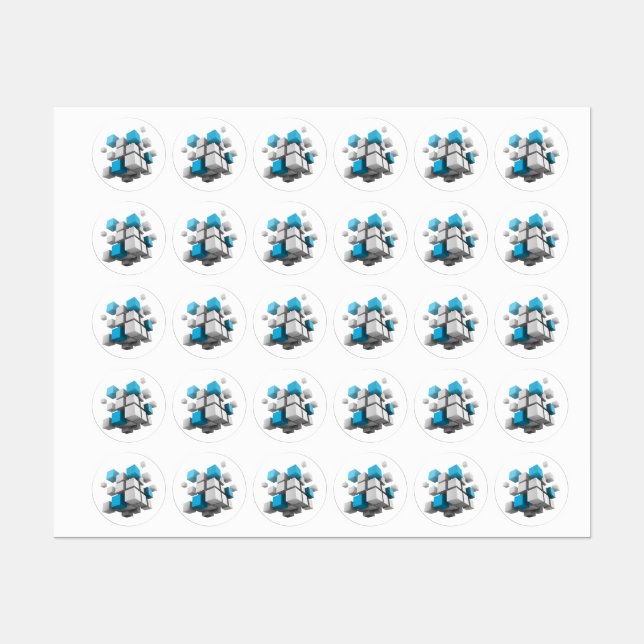 SlipperyJoe's 3D cubes captivating arrangement thr Labels (Sheet)