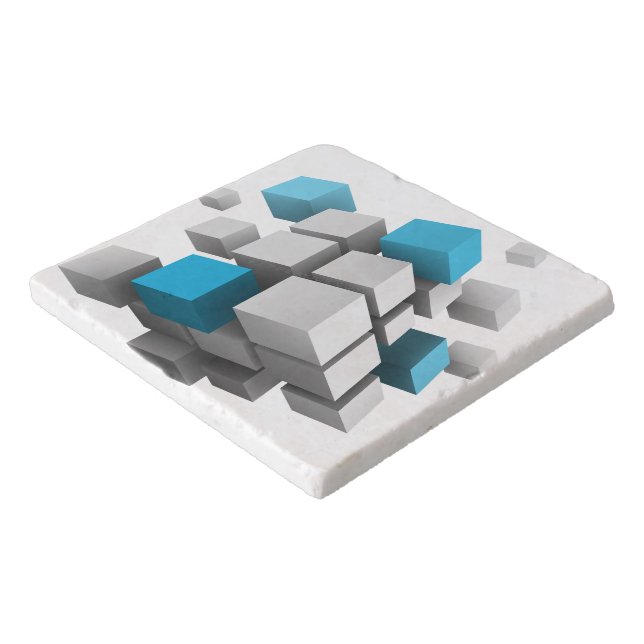 SlipperyJoe's 3D cubes captivating arrangement thr Trivet (Corner)