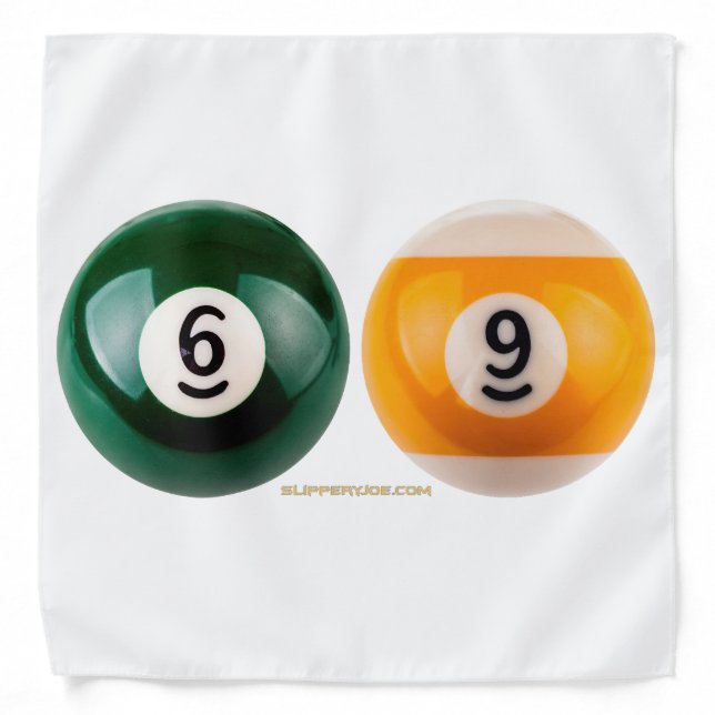 SlipperyJoe's 69 hard pool table two billiard ball Bandana (Front)