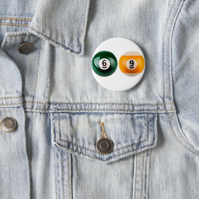 SlipperyJoe's 69 hard pool table two billiard ball Button (In Situ)