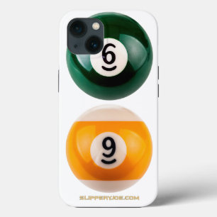 SlipperyJoe's 69 hard pool table two billiard ball iPhone 13 Case
