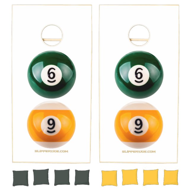 SlipperyJoe's 69 hard pool table two billiard ball Cornhole Set (Set)