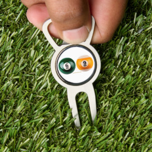 SlipperyJoe's 69 hard pool table two billiard ball Divot Tool
