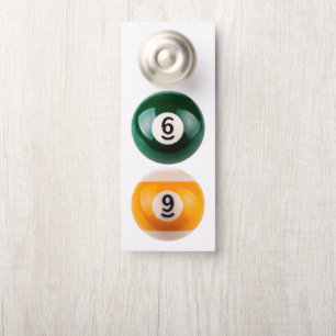 SlipperyJoe's 69 hard pool table two billiard ball Door Hanger