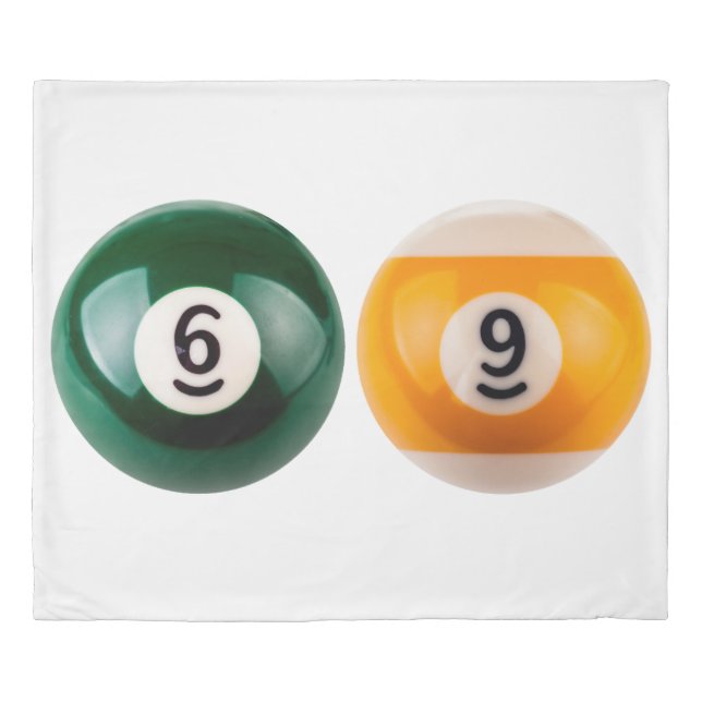 SlipperyJoe's 69 hard pool table two billiard ball Duvet Cover (Front)