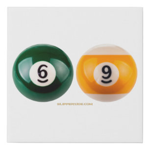 SlipperyJoe's 69 hard pool table two billiard ball Faux Canvas Print