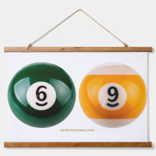 SlipperyJoe's 69 hard pool table two billiard ball Hanging Tapestry
