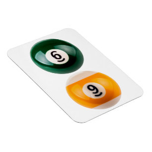 SlipperyJoe's 69 hard pool table two billiard ball Magnet