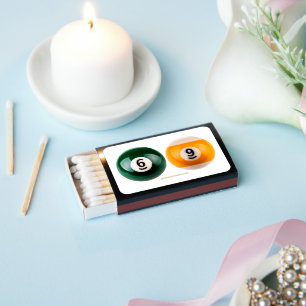 SlipperyJoe's 69 hard pool table two billiard ball Matchboxes