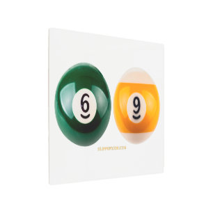 SlipperyJoe's 69 hard pool table two billiard ball Metal Print
