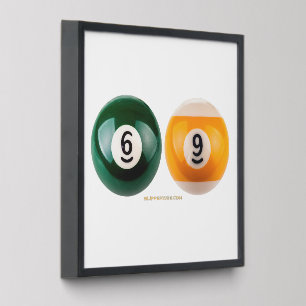 SlipperyJoe's 69 hard pool table two billiard ball Peel And Stick Photo Tile