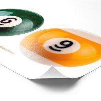 SlipperyJoe's 69 hard pool table two billiard ball