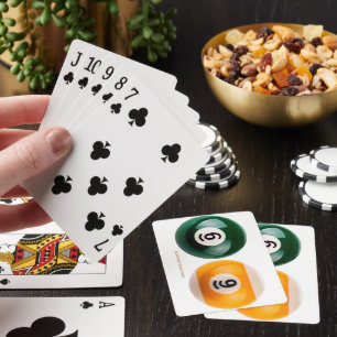 SlipperyJoe's 69 hard pool table two billiard ball Poker Cards