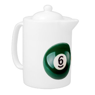 SlipperyJoe's 69 hard pool table two billiard ball Teapot