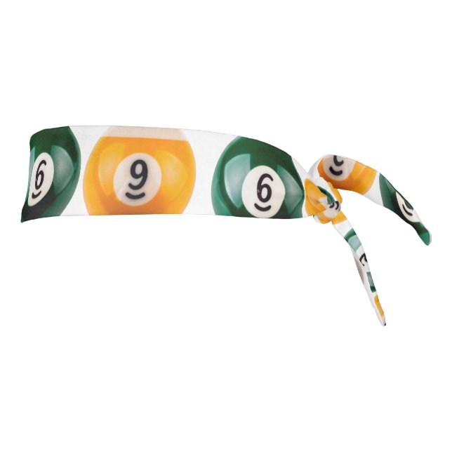 SlipperyJoe's 69 hard pool table two billiard ball Tie Headband (Rotate 90)