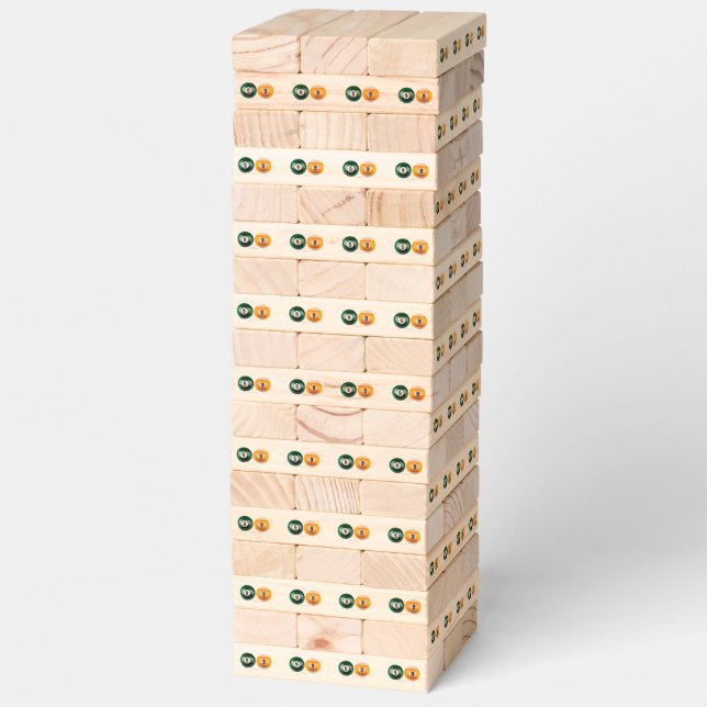 SlipperyJoe's 69 hard pool table two billiard ball Topple Tower (Assembled)