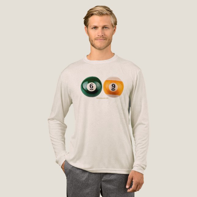 SlipperyJoe's 69 hard pool table two billiard ball Tri-Blend Shirt (Full Front)