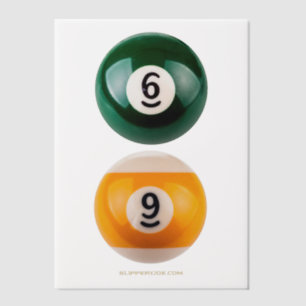 SlipperyJoe's 69 hard pool table two billiard ball Vellum Invitations