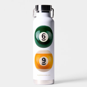SlipperyJoe's 69 hard pool table two billiard ball Water Bottle