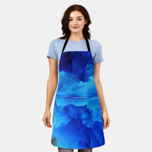 SlipperyJoe's abstract cloud artwork colorful surr Apron