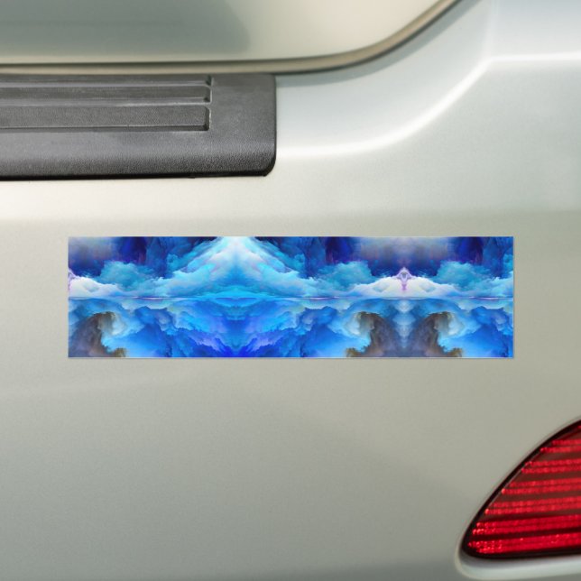 SlipperyJoe's abstract cloud artwork colorful surr Bumper Sticker (On Car)