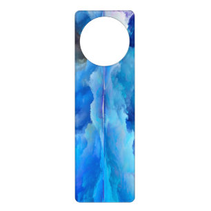 SlipperyJoe's abstract cloud artwork colorful surr Door Hanger