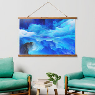 SlipperyJoe's abstract cloud artwork colorful surr Hanging Tapestry