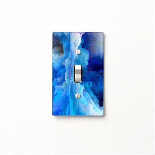 SlipperyJoes abstract cloud artwork colorful surr Light Switch Cover