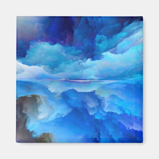 SlipperyJoe's abstract cloud artwork colorful surr Magnet (Front)