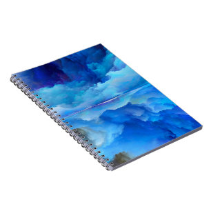 SlipperyJoe's abstract cloud artwork colorful surr Notebook
