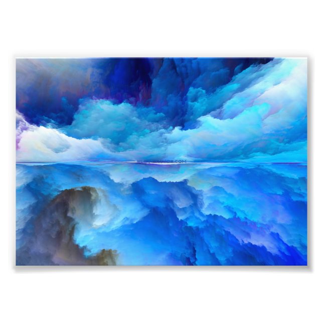 SlipperyJoe's abstract cloud artwork colorful surr Photo Print (Front)