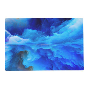 SlipperyJoe's abstract cloud artwork colorful surr Placemat