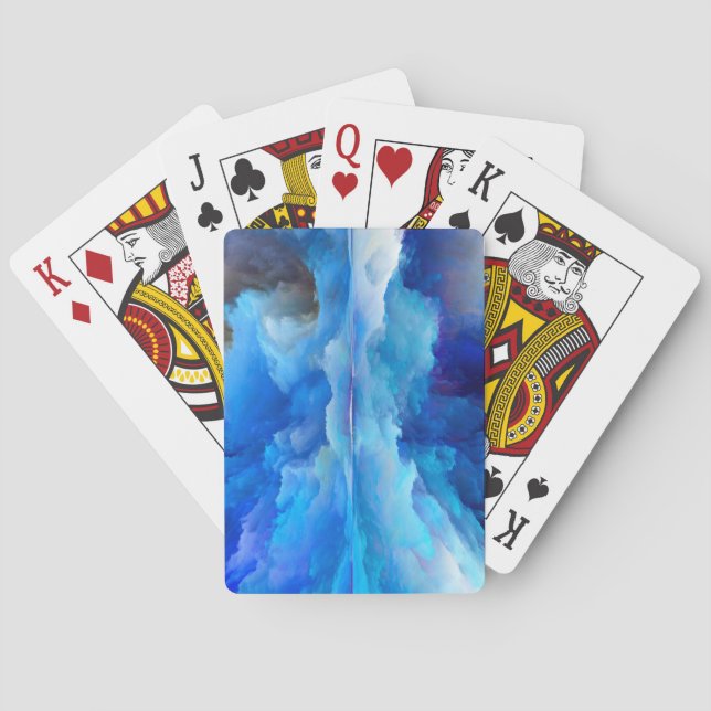 SlipperyJoe's abstract cloud artwork colorful surr Poker Cards (Back)