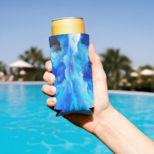 SlipperyJoe's abstract cloud artwork colorful surr Seltzer Can Cooler