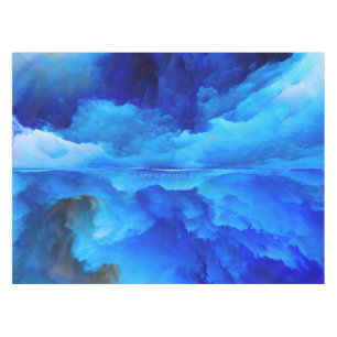 SlipperyJoe's abstract cloud artwork colorful surr Tablecloth